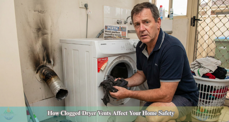 his dryer vent got fire hazard problem