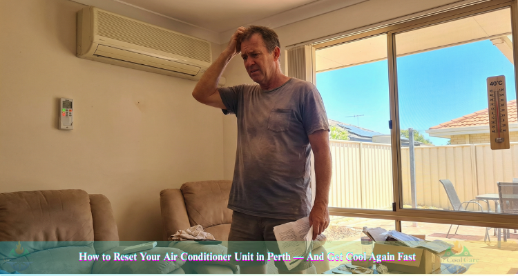 he is confusing about reset his air conditioner