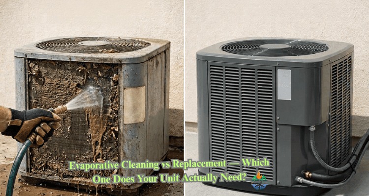 a techinian Evaporative Cleaning vs Replacement